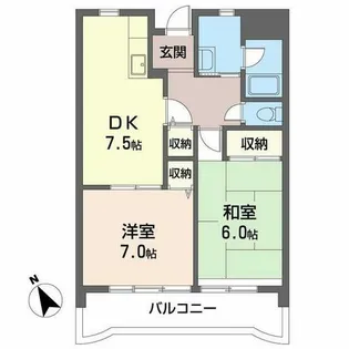 プラージュ楠【0303号室】の間取り
