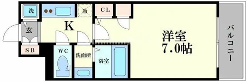 S-RESIDENCE福島Alovita【12階】の間取り