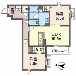 ShaMaison North Field【0301号室】の間取り