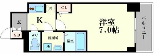 S-RESIDENCE福島Alovita【7階】の間取り