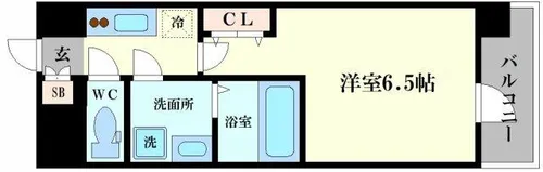 エスリードレジデンス大阪難波【12階】の間取り