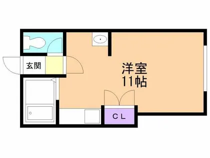 学)大昭グリーンヒル3【102号室】の間取り