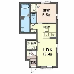 シャーメゾンフォレスト【0105号室】の間取り