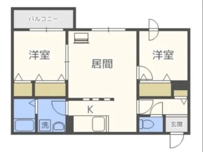 ブランシャール平岸3.8【2階】の間取り