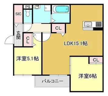 フォルテ元今里【1階】の間取り
