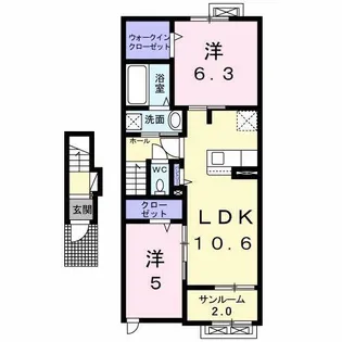 メゾン・シャトンII【2階】の間取り