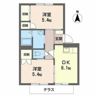 ファミールK【0105号室】の間取り