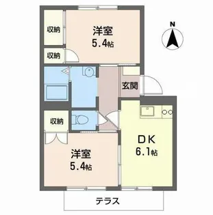 ファミールK【0105号室】の間取り