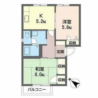 ウェストヴィレッジ壱番館【0201号室】の間取り