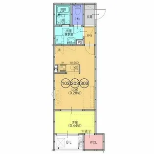 大阪府羽曳野市南恵我之荘8丁目【アパート】の間取り