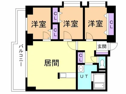 秀弐番館【101号室】の間取り