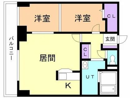 秀弐番館【302号室】の間取り