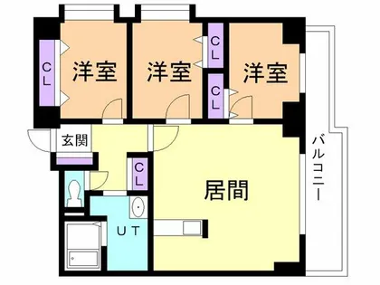 秀弐番館【603号室】の間取り