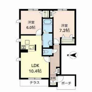 マーベラスコートI・II【1101号室】の間取り