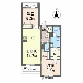 ShaMaison Premier CYPRESS【0405号室】の間取り