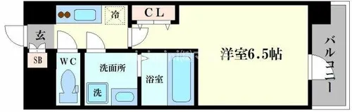 エスリードレジデンス大阪難波【9階】の間取り