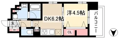 プレサンスロジェ栄パークサウス【3階】の間取り