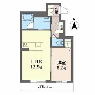 シャーメゾン片塩【0203号室】の間取り