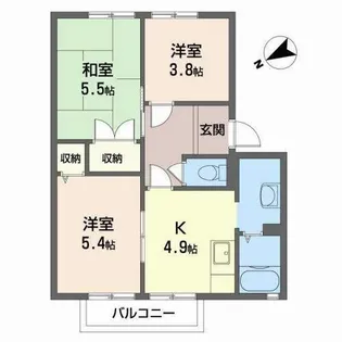 フロレスタ高円【0202号室】の間取り