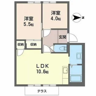 サニーヒル【A102号室】の間取り