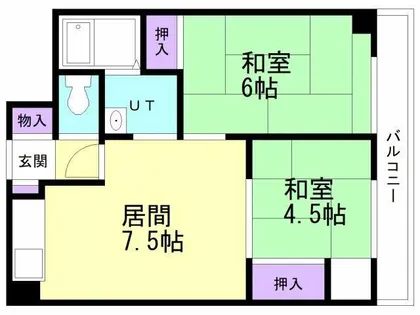 室蘭東町第1住宅【603号室】の間取り