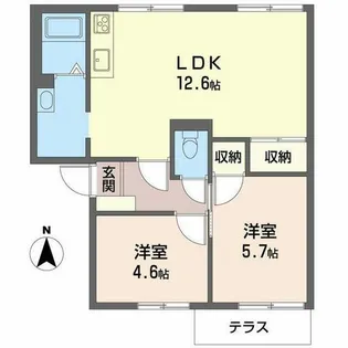 ハイツ池田A【A102号室】の間取り
