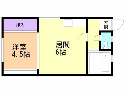 コーポ大友1【8号室】の間取り