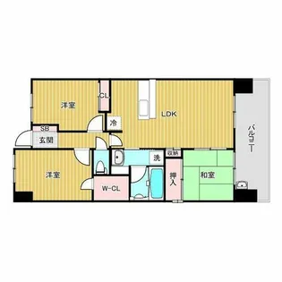 レジディア都島Ⅰ【13階】の間取り