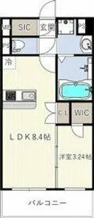 エスリードレジデンス都島NORTH【7階】の間取り