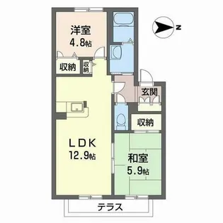 アネックスグリーンガーデン【0105号室】の間取り