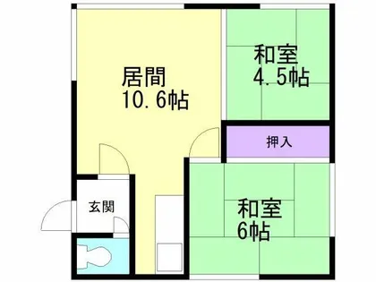進藤アパート(手前)【2F号室】の間取り