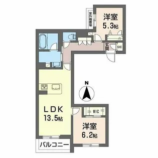グラン フェリシア【0301号室】の間取り