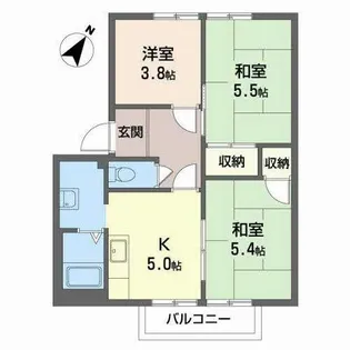 タモサーチA【0202号室】の間取り