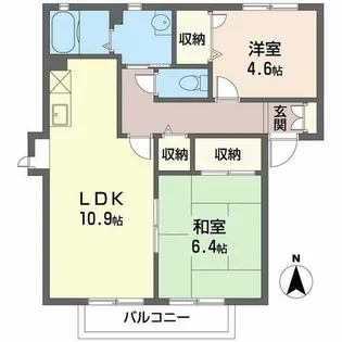 メゾンヴェール B【2階】の間取り