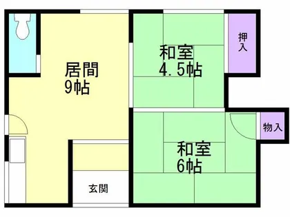 望洋荘【101号室】の間取り