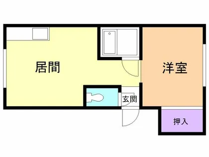 アーバンハイツ輪西【401号室】の間取り