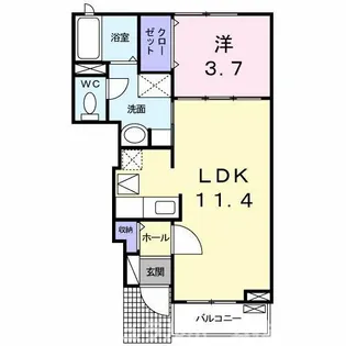 レスペランス【1階】の間取り