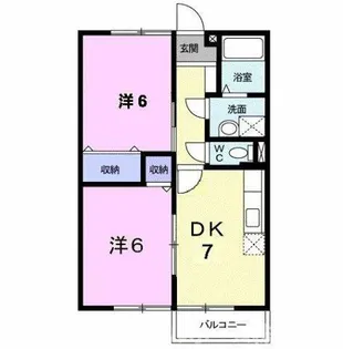 エステートKakeda A【2階】の間取り