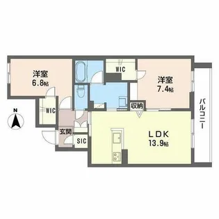 メゾン ソラリス【2階】の間取り