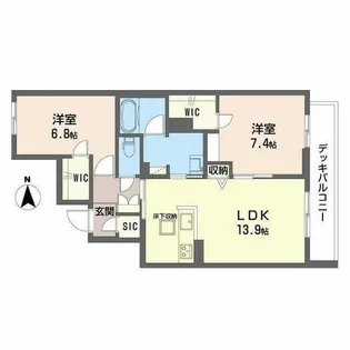 メゾン ソラリス【0102号室】の間取り