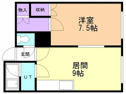 コーポ風見鶏【2階】の間取り
