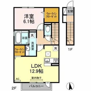 リビングタウン富木島 A【2階】の間取り