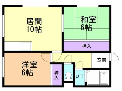 ハイツタカサキ1号棟【2階】の間取り