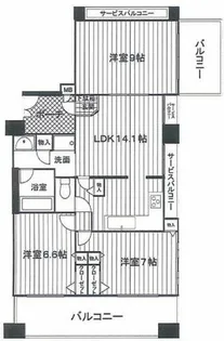 ペルル堂島【6階】の間取り