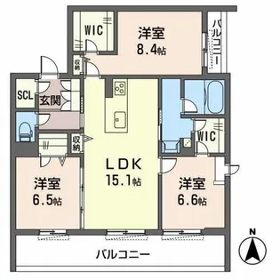 シャーメゾン ネクサス【4階】の間取り