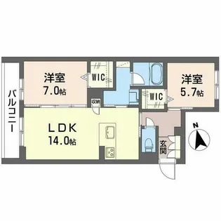 ソラマ【0201号室】の間取り