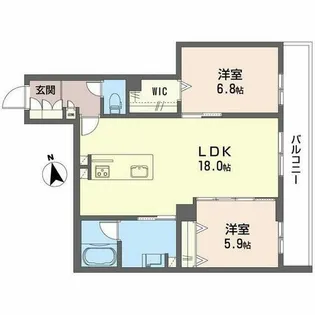 ソラマ【0203号室】の間取り