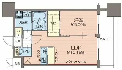 プレジオ難波EURO【12階】の間取り