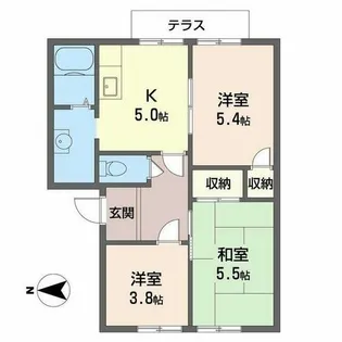 プレミール額田部【0101号室】の間取り