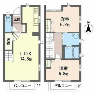 アーバヒルL【L102号室】の間取り